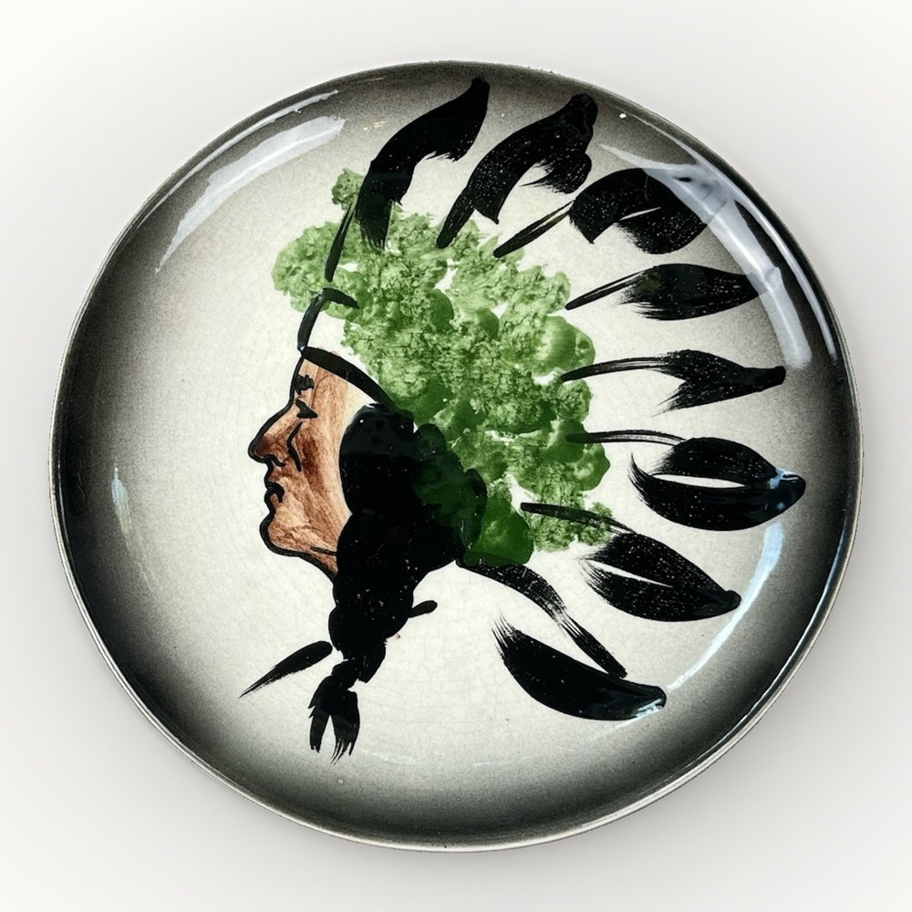 Rare Vintage 1950s DeForest California Ceramic Native American Chief‎ Leader